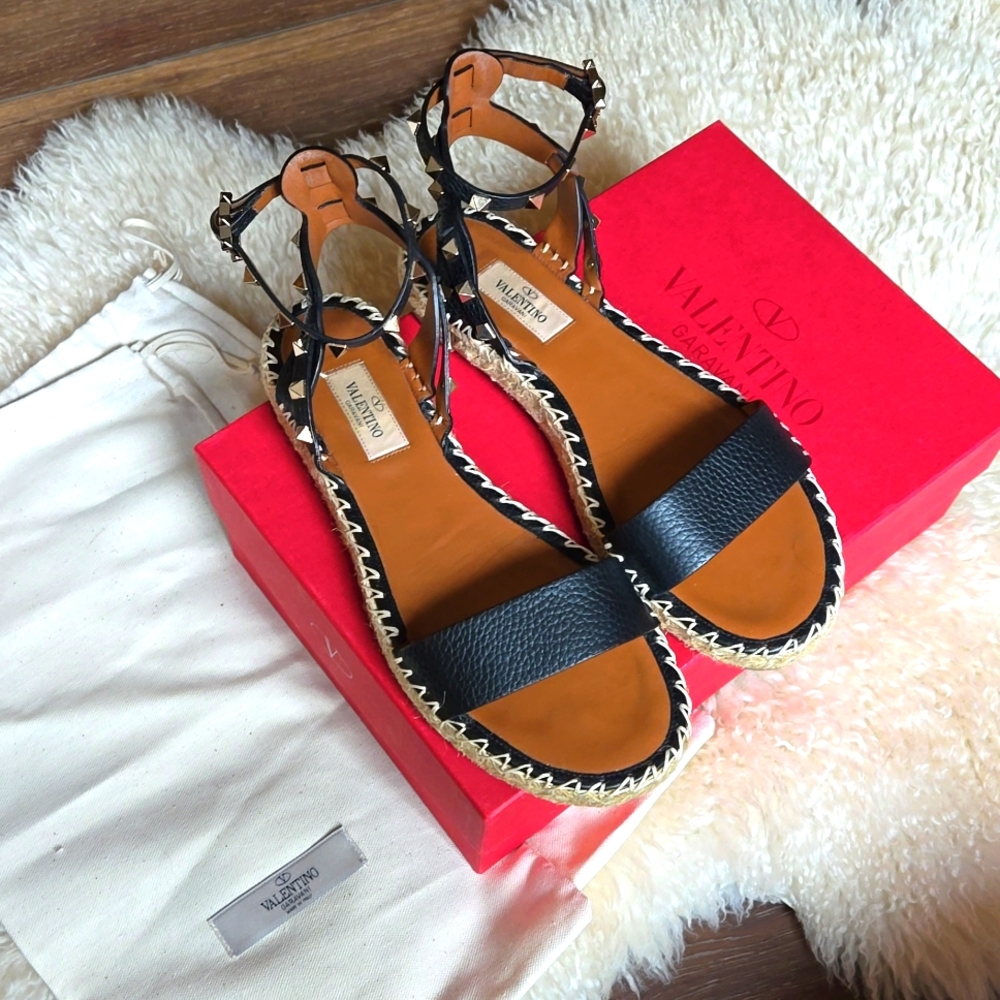 Valentino Garavani Black Espadrilles